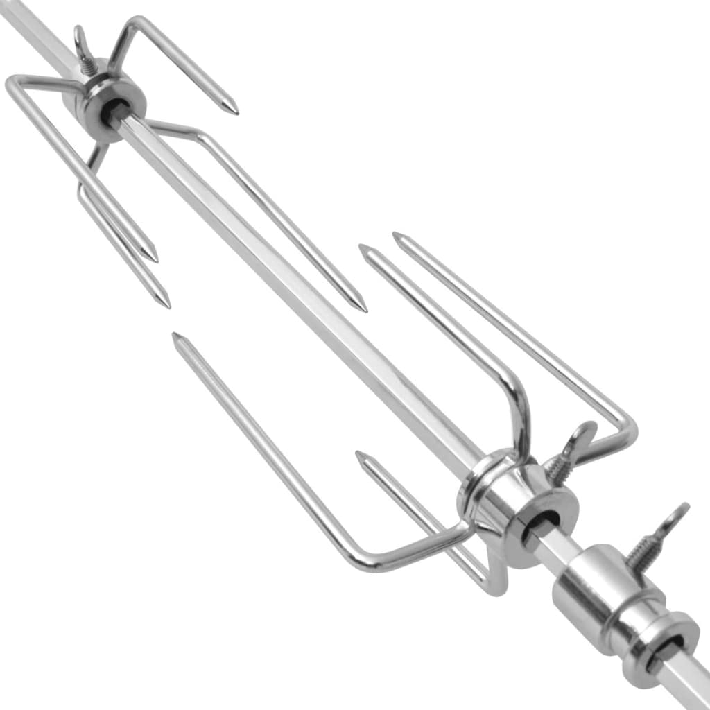 vidaXL Espetón para asados y Barbacoa con Motor Acero 1000 mm