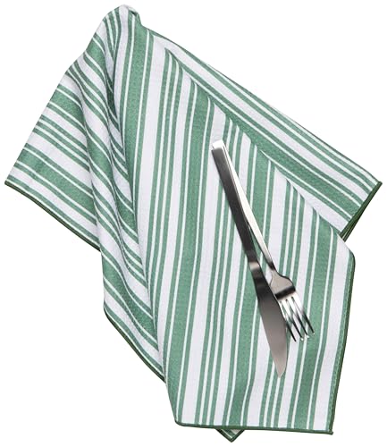 Image of Now Designs Elm Green Recycled Microfibre Dishtowel, W18 x L28in, Soft & Versatile Kitchen Towel