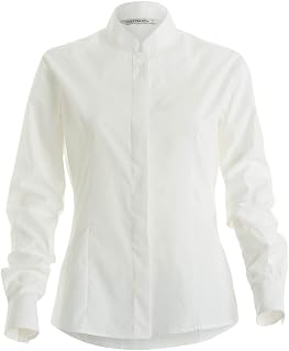 Kustom Kit Womens/Ladies Mandarin Collar Fitted Long Sleeve Shirt (8 US) (White)