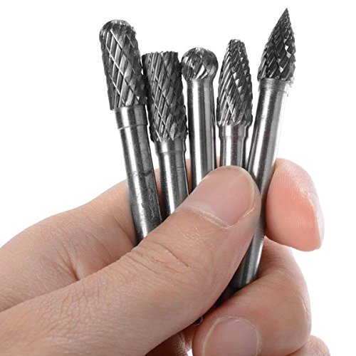 Set 6x8mm de fresas rotatorias de carburo de tungsteno miniatura 5