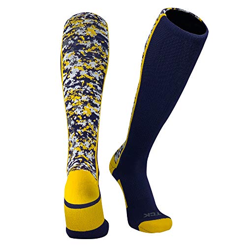 TCK Digital Camo Elite Dark Green Gold Knee High Baseball Football Soccer Socks