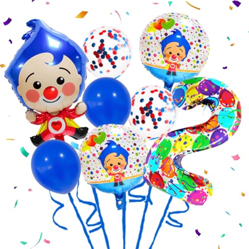 Balões de palhaço, decorações de aniversário 2 anos, balões de circo, balões de circo de papel alumínio, balões de carnaval de circo balões grandes, para festa de aniversário, festa de carnaval, balão