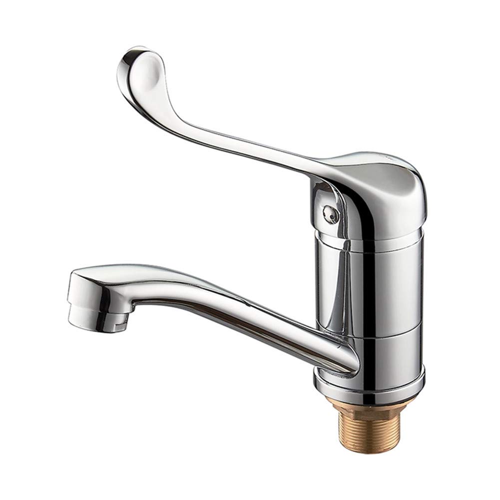 Una grifo de la cocina con mango largo básico de agua caliente y fría Outlet Bar El agua del grifo mezclador, cromo pulido grifos de cocina mezclador monomando de grifos de cocina