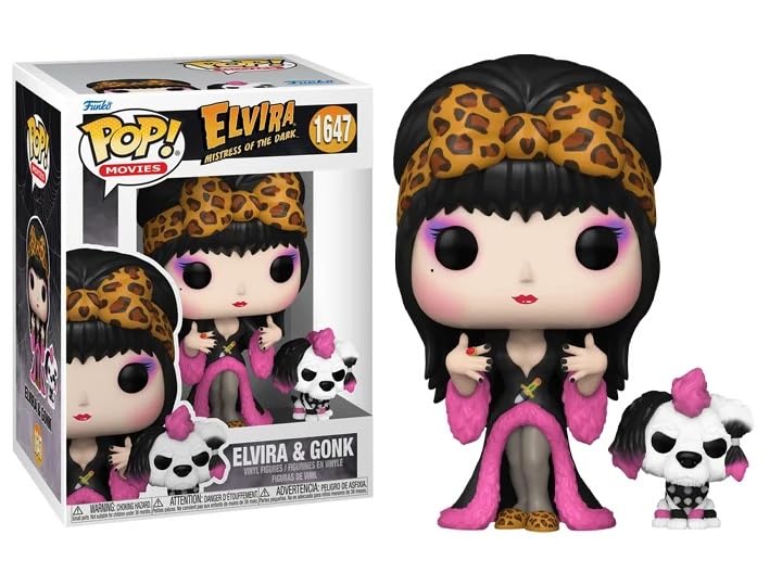 Amazon.com: Funko Elvira with Gonk The Dog + Pop Protector