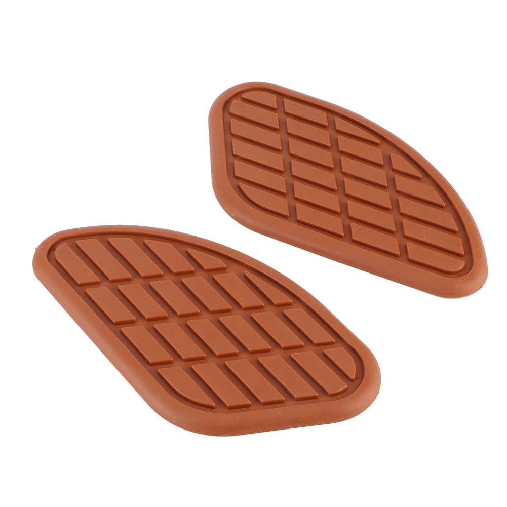 Genouillère pour réservoir de moto universelle protection en caoutchouc vintage marron et noir