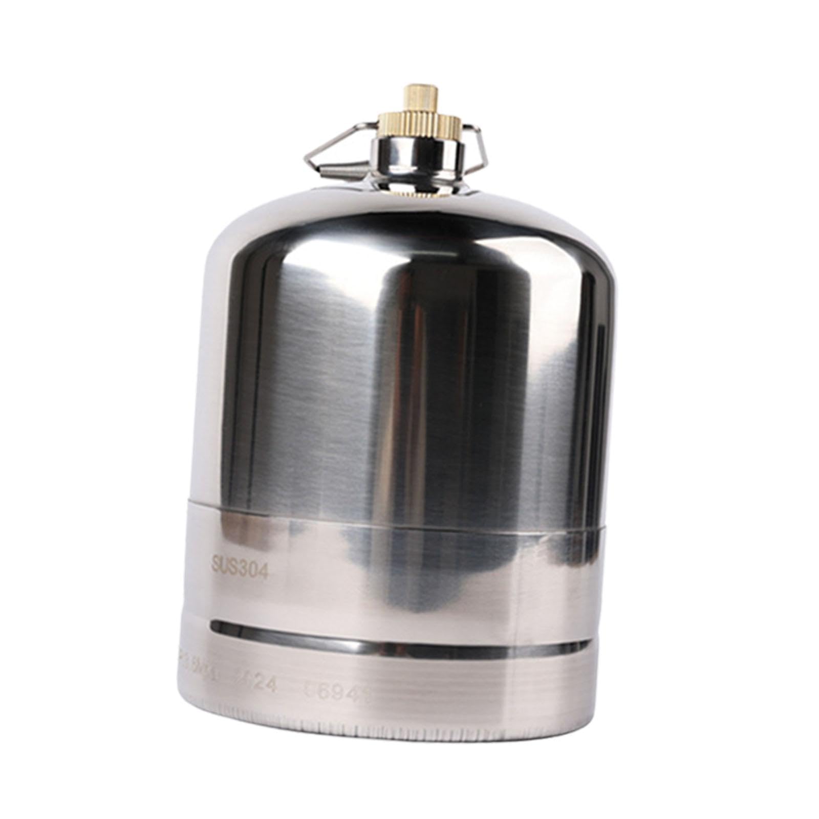 Bidon de carburant de camping vide rechargeable pour barbecue à gaz, cuisine en plein air, argent, 1,35 l