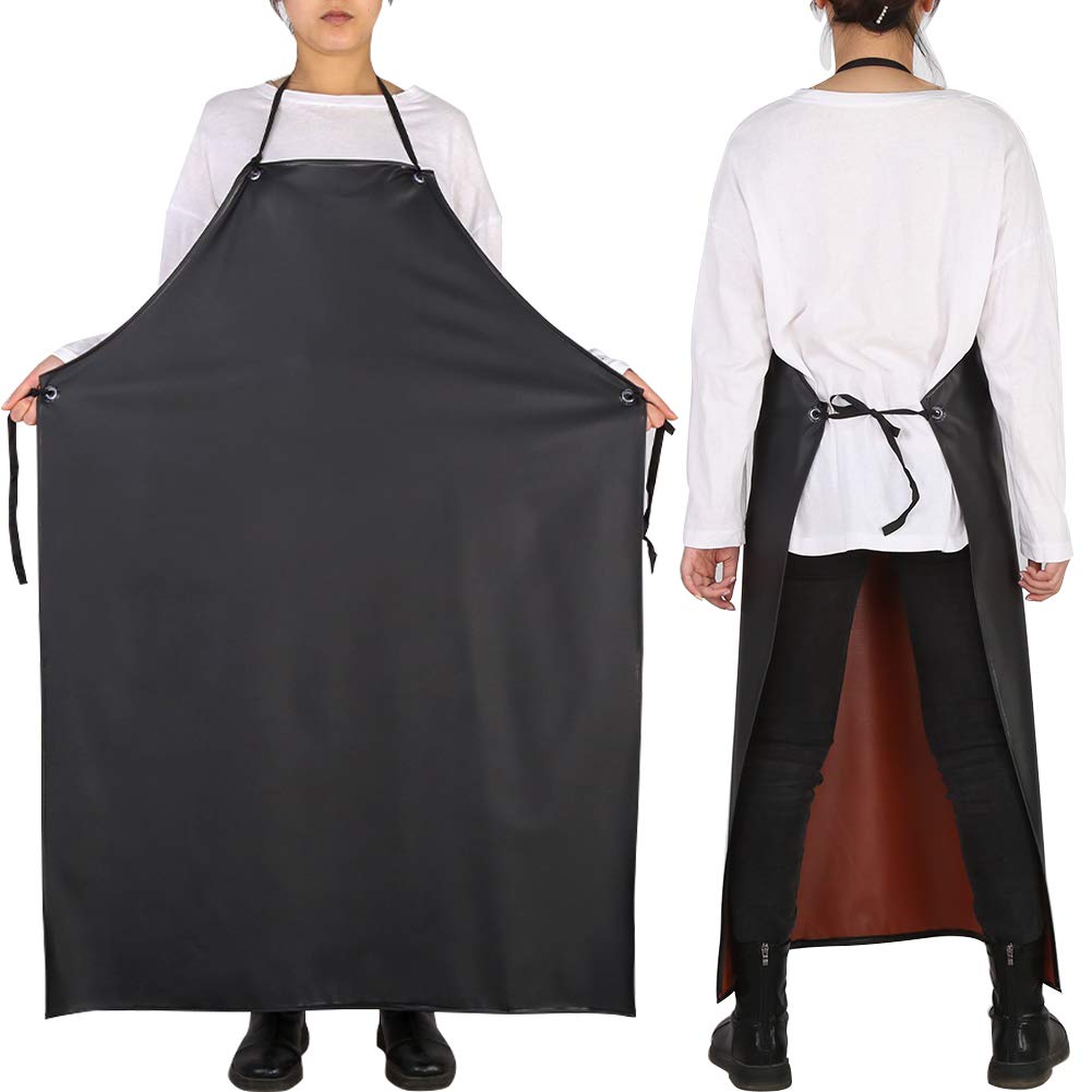 Delantal de PVC resistente a los productos químicos, delantal unisex de vinilo impermeable para lavar platos, aseo de perros, limpieza de peces