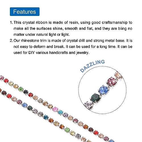 Cadena de diamantes de imitación de 2 mm para reparar prendas y evitar caídas de strass 4