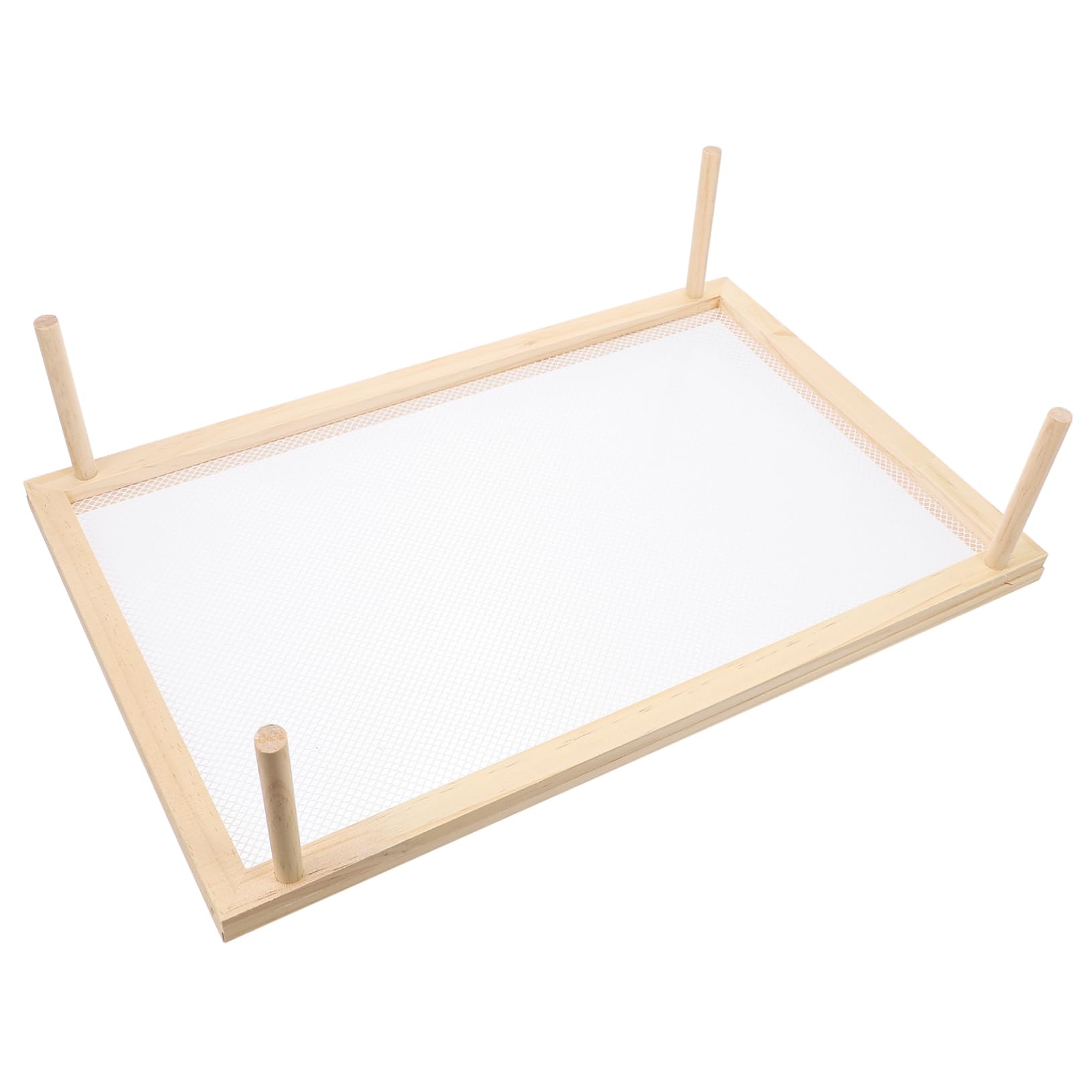 IMIKEYA Séchoir à Pâtes en Bois Beige, Étagère à Spaghettis Ménager