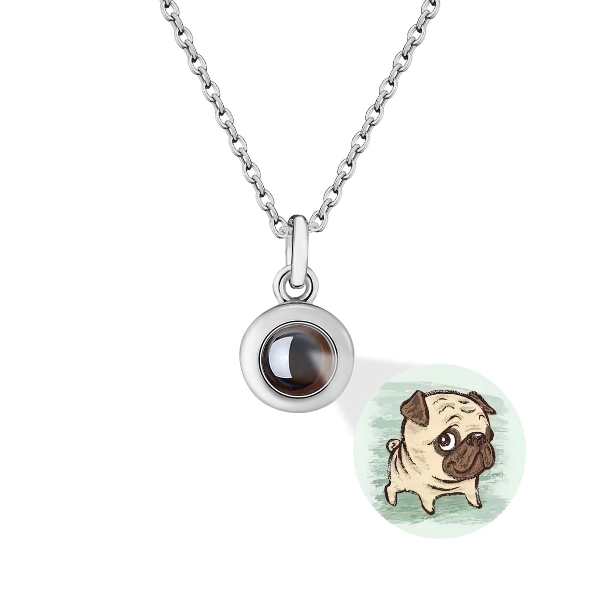 Amazon.co.jp: パグ 犬 pug 犬 ネックレスペンダント 人気 ペンダント 