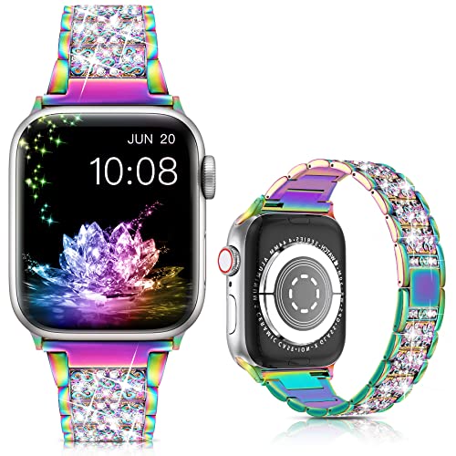 Bracelet de rechange montre Apple 38mm 40mm acier strass métallique