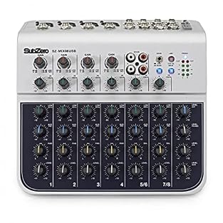 Compact 8 Channel Mixer for Live Performances, Home Recording and DJ Sets 4 XLR/Mic Inputs with +48V Phantom Power for Condenser Microphones Tweak Your sound with 2 Band EQ USB Recording and Playing Function (Stereo Output/Input Only)