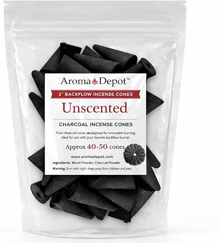50 conos de incienso Backflow de 2 pulgadas sin perfume, ideales para hacer incienso, añade cualquier aceite de fragancia Aroma Depot para hacer tus