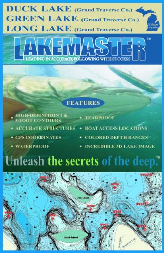 Lakemaster LPMIDGP09-07 Paper Map Duck/Green/Long (Gr.Trav)