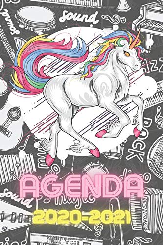 Télécharger Agenda 2020-2021: Agenda Scolaire 2020-2021 fille Thème licorne/Musique | Primaire - Collège - Lyc Livre eBook France