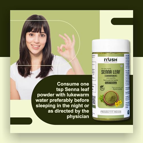 Image of IYUSH Herbal Ayurveda Senna Powder - 250gm | Sanay Patti Powder | Nilavarai Powder Organic | Sonamukhi Powder | Sanay Leaves | Sanay Powder | Sanay Leaves Powder | Sana Leaf Powder |
