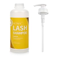 Vista 29 de Limpiador de extensiones de pestañas Aloe 1L Natural Lash Extension Shampoo Professional Eyelid Foaming Cleanser Parabenos & Sulfate Free