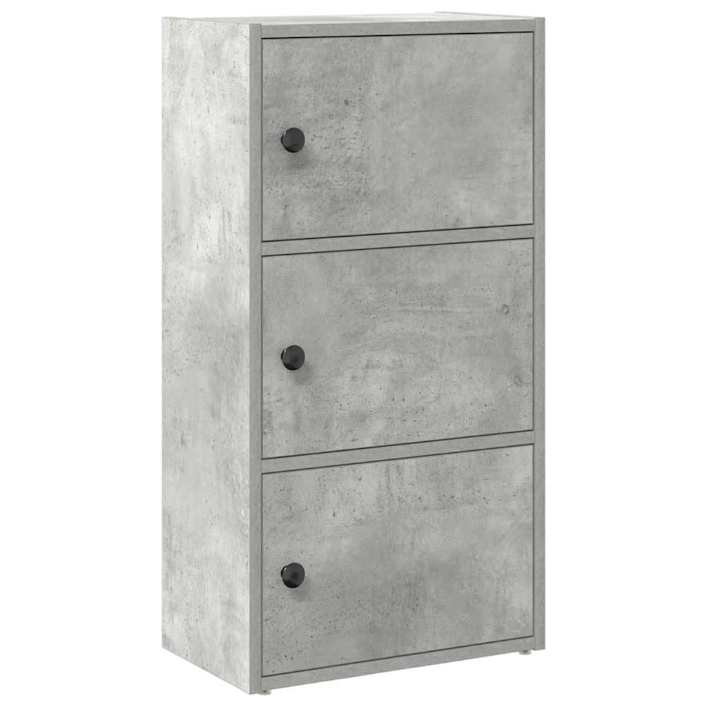 vidaXL Bookcase Concrete Grey 40x24x77 cm Engineered Wood — image 1