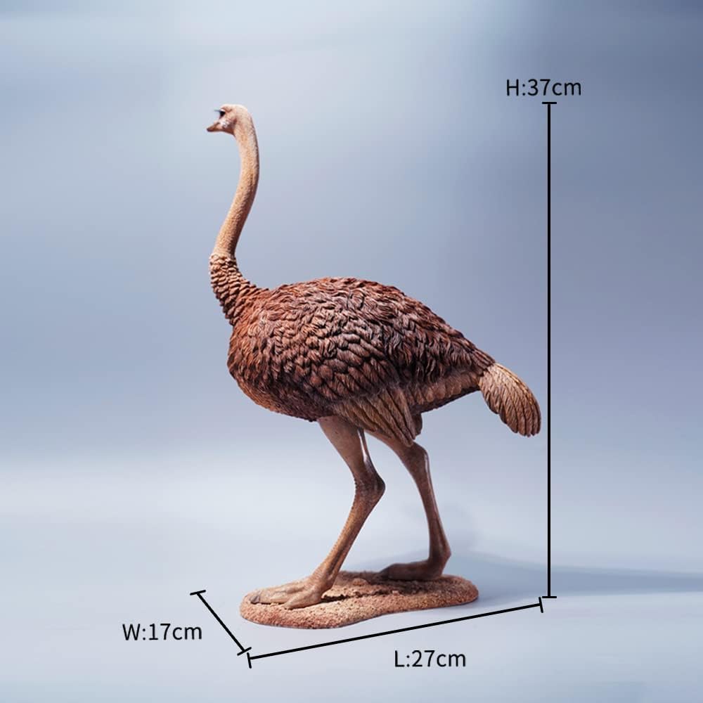 15" Ostrich Statue, Realistic Animal Statue Gifts for Friends, Durable Polyresin with Intricate Details