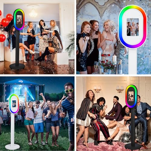 ROOMEDAL Portable Photo Booth Compatible with iPad 10.2" 10.5" 10.9" 11" 12.9" 13", Metal Shell Selfie Station photobooth Machine,RGB Ring Light,Custom Logo,for Parties Wedding Rental by ROOMEDAL - Image 3