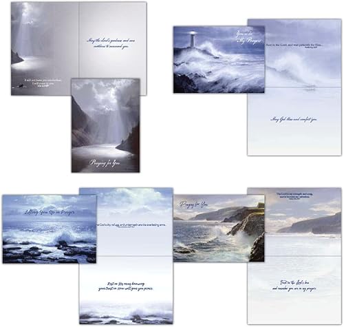 Miniatura 6 de Paquete de 96 tarjetas de felicitación religiosas para todas las ocasiones, versión King James, tarjetas de cumpleaños cristianas basadas en la fe y