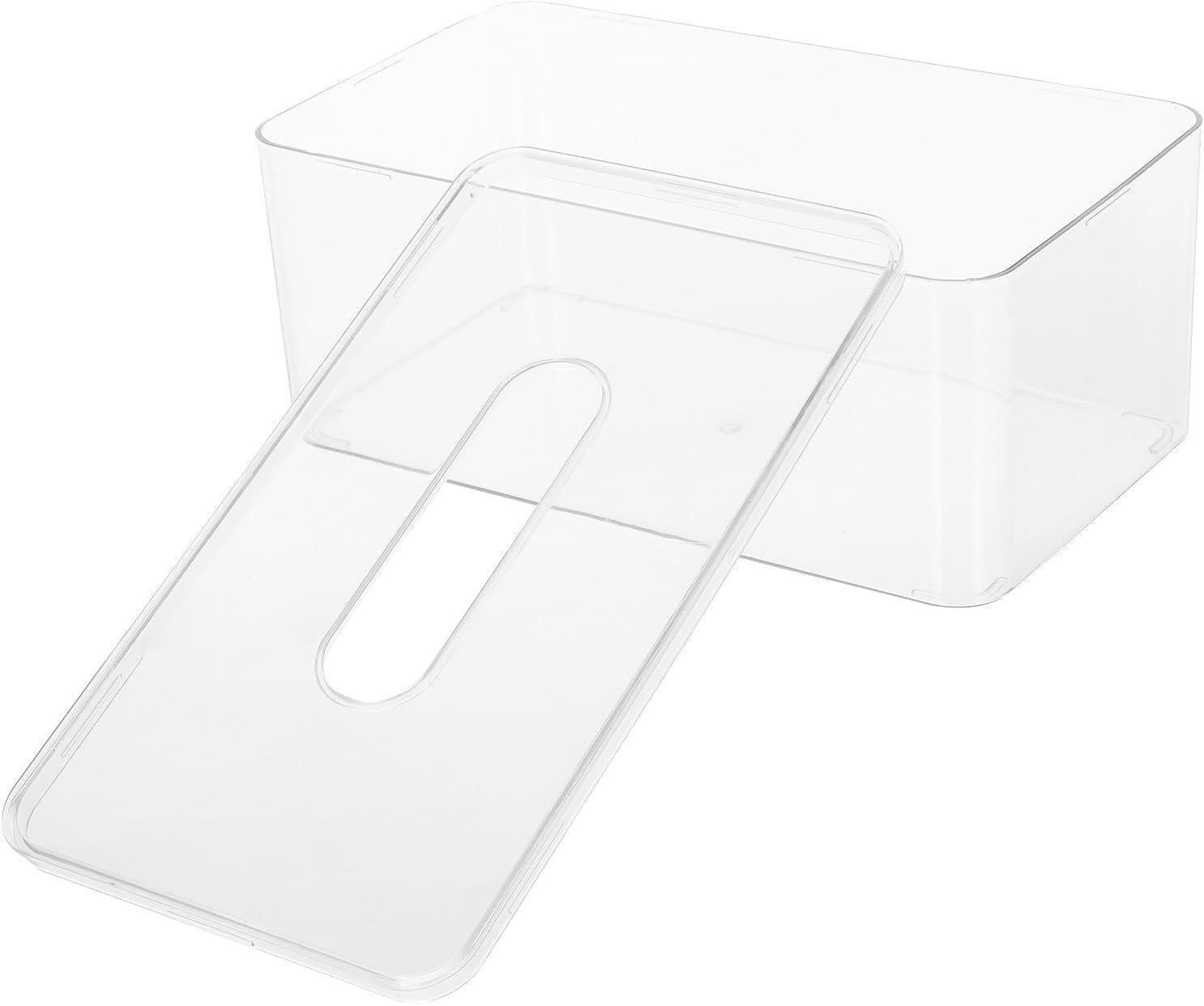 Tissue Box Organizer, Rectangular Pet Napkin Dispenser with Ergonomic Structure and Modern Minimalist Design, for Tabletops and Compact Apartments