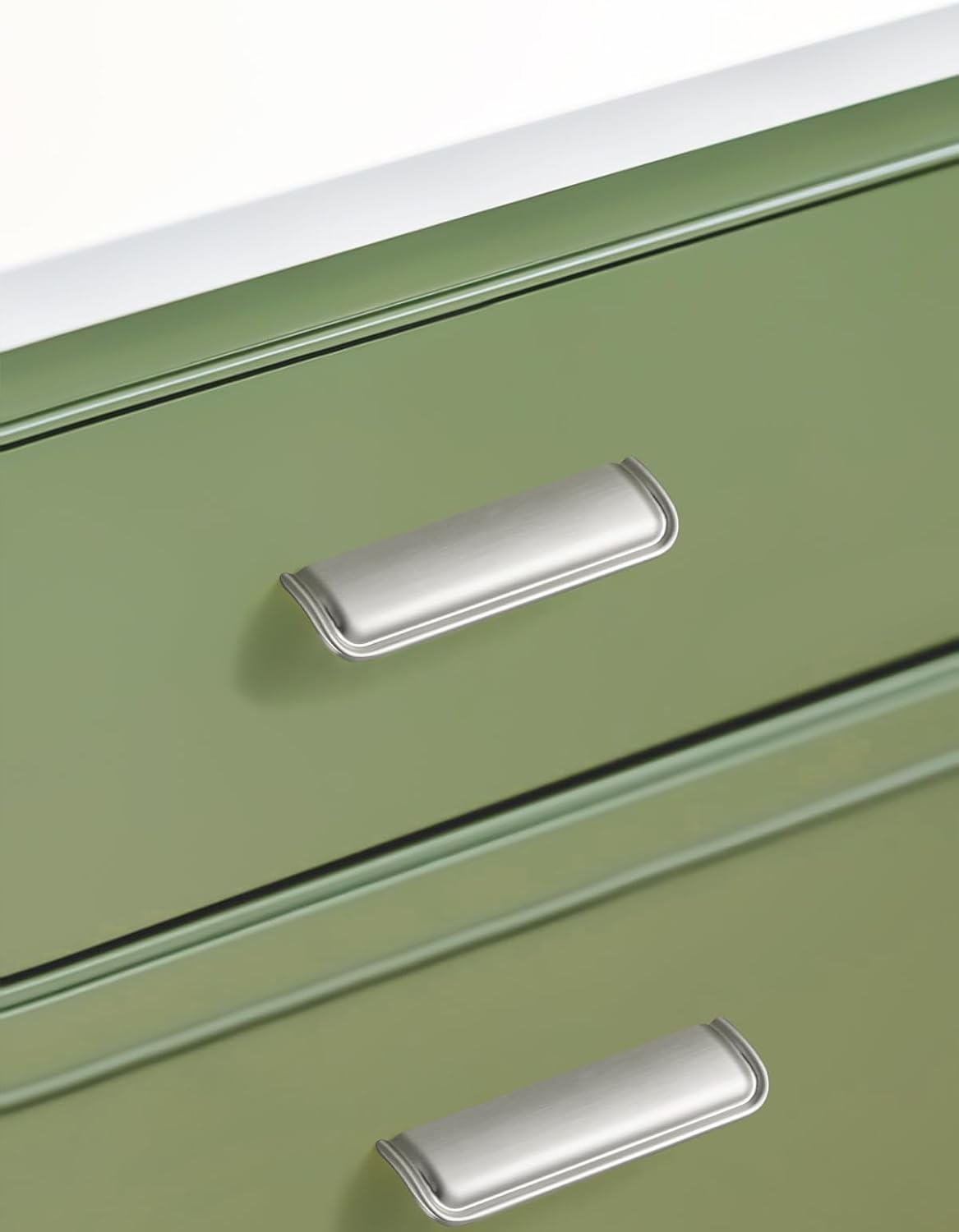 5 Pack 6.3 lnch(160mm) Brushed Nickel Cabinet Cup Pulls Kitchen Hardware Cabinet Handles Drawer Pulls Bathroom Cupboard Drawer Handles