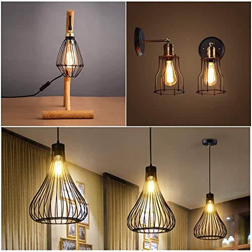 Ampoule Edison LED filament antique E27 en verre ambré style rétro élégant