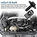 100Pcs M6-1.0 Body Bolts and U Nuts Clamp Kits,10mm bolts,Uclips,Automotive Bumper Fender Liner Push Pull Metal Rust-Resistant U Retainer,Radiator Hood Shield Panel,Universal for Most Cars Accessories