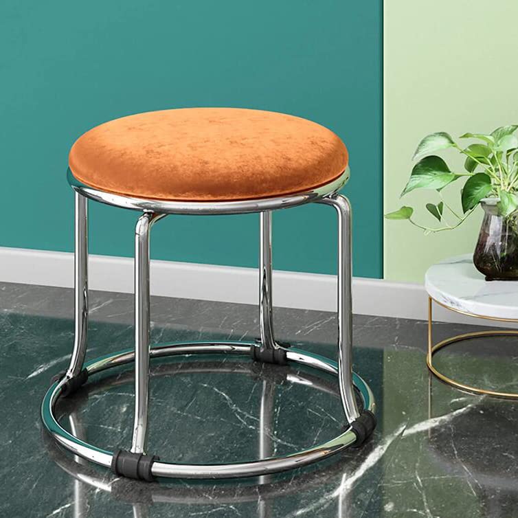 Tabourets empilables YangRy | Tabouret rond bas en flanelle 33 cm - 2