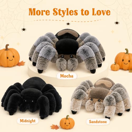 Image of MorisMos Large Spider Plush, 18 inch Giant Stuffed Animal Spider