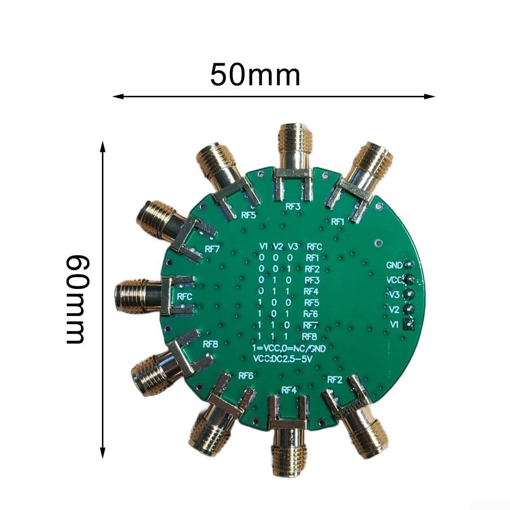Modulo di commutazione RF, 10KHz-6GHz SP8T SKY13418 Modulo di commutazione RF per il progetto di elettronica del circuito di radiofrequenza