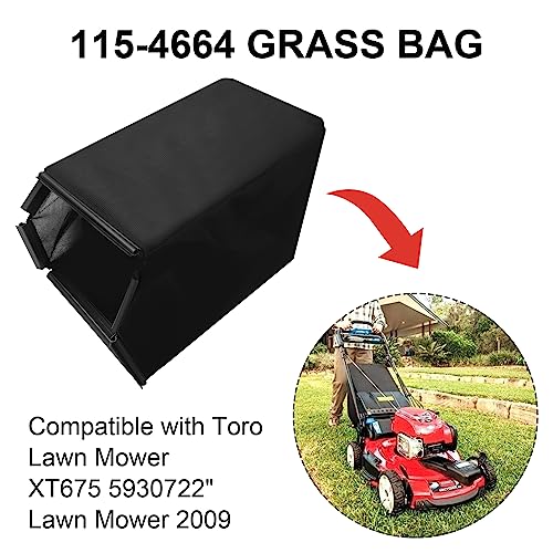 Niahm 115-4664 Grass Bag Compatible with Toro Mower xt675 59307 22" Mower 2009, Fits Models 20330 20331 20370 20371 20377 20378 Etc - (Without Frame)