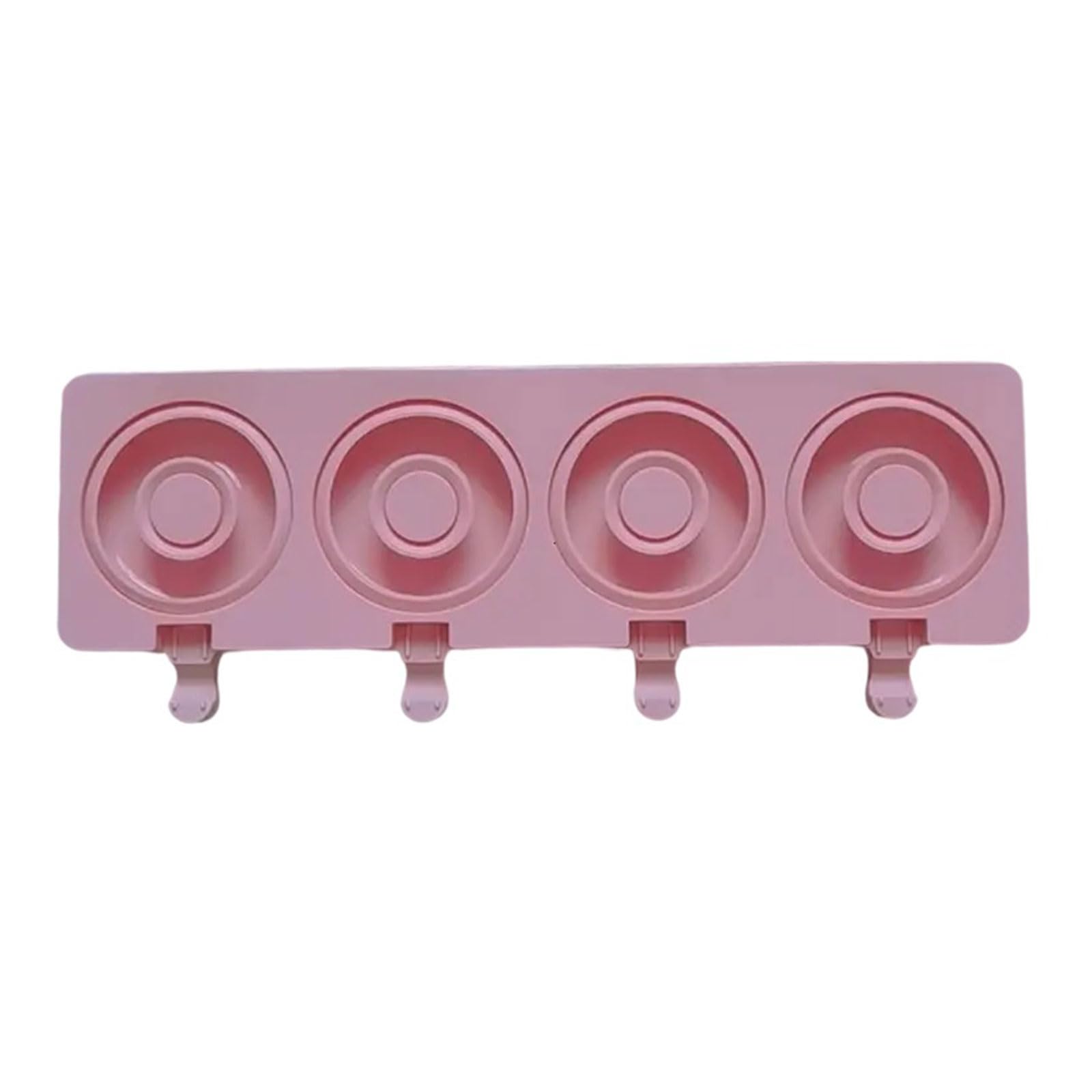 MICFENY Doughnuts Shape Cream 4 Cavity Silicone Popsicles Cubes Tray Popsicles Maker Baking Cake Candy Mol