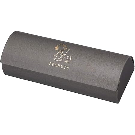 Amazon Co Jp パール メガネケース スヌーピー グレー ハード マグネット式 クロス 付き レター 服 ファッション小物