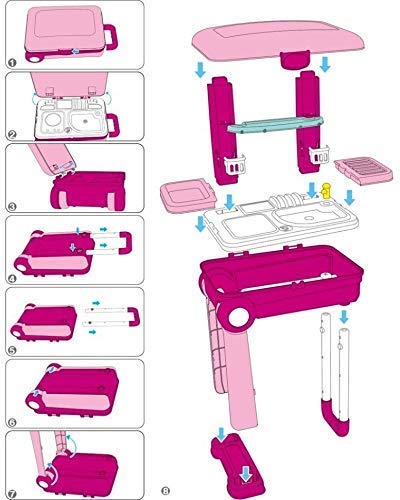 Rubela Sonpal Little Chef 2 In 1 Kitchen Play Set, Pretend Play Luggage Kitchen Kit For Kids With Suitcase Trolley Carrycase With Sound - Lights And Accessories Included- Multi Color 1