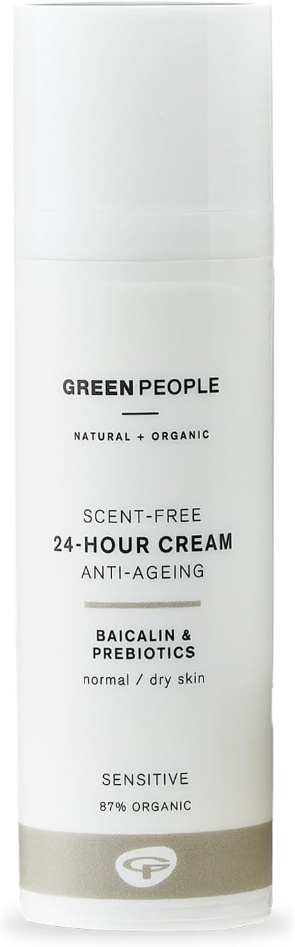 – Green People Scent Free 24 Hour Cream - Day & Night Face Cream for Sensitive Skin - Firming - Vegan & Natural, 50ml