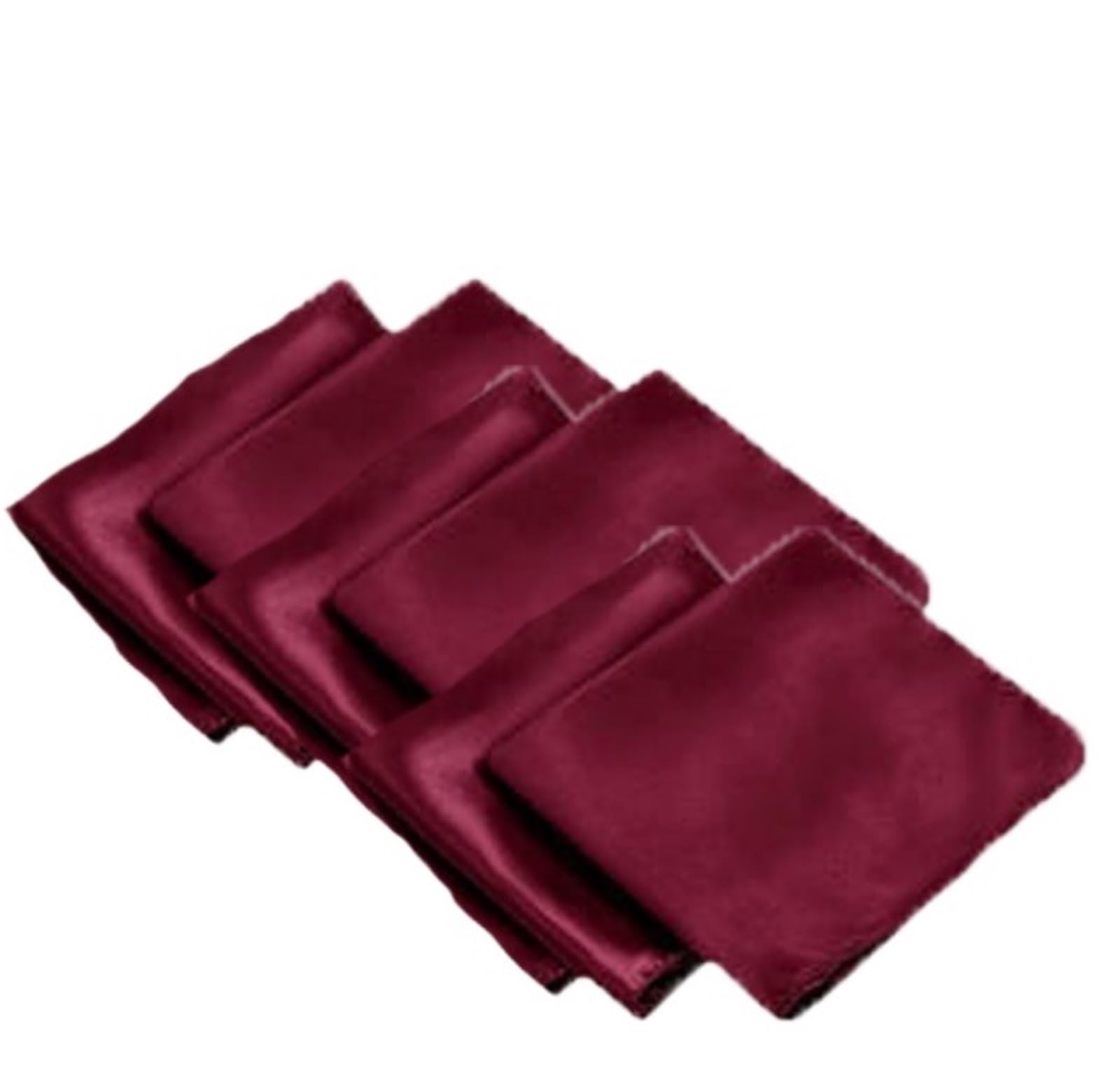 Table Napkins 6pcs Burgundy Satin Dinner Napkins Handkerchief Party Wedding Decoration Silk Napkin Cloth Table Placemats