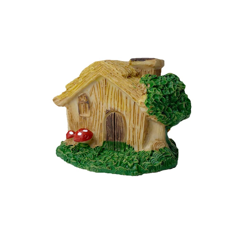 Wonderland Set of 2 Miniature House Hut | Height 1.8 Inches | Material Resin | Miniature Toy, Doll House Decoration, DIY Craft House, School Project Craft, Photoshoot Props 1