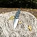 AIVONO Folding Pocket Knife, Aluminum Handle EDC Knife With Reversible Clip for Outdoor