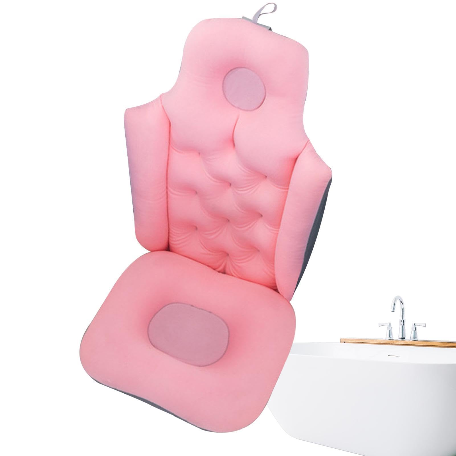Badewannenkissen – Rutschfestes Kopfstützenkissen für Ganzkörperunterstützung | Air Mesh atmungsaktives Spa-Kissen für Schulter- und Rückenkomfort in Badewanne oder Dusche