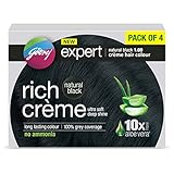 Godrej Expert Rich Crème Hair Colour Shade - Pack of 4 (NATURAL BLACK)