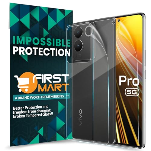 Image of FIRST MART Front and Back Screen Protector for Vivo T2 Pro with Installation Kit | TPU Ultra Thin Membrane, Scratch-Resistant, Bubble-Free| Edge to Edge Coverage | Crystal Clear