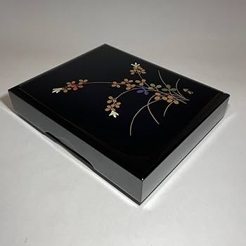 ◆国内最高峰の漆 浄法寺漆器 【春彩】作 金彩文箱 萩の図 岩手県◆ Amazon.co.jp: 国内最高峰の漆 浄法寺漆器 春彩作 金彩文箱 萩の