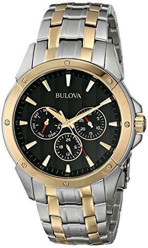 �u���[�o Bulova Men's �����Y �j���p 98C120 Sport Analog Display Japanese Quartz Two Tone Watch ���v �r���v [���s�A���i]