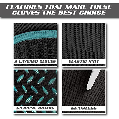 Heat Resistant Gloves Oven Gloves Heat Resistant Black Bbq Gloves For Grilling Bbq Gloves Heat Resistant Cooking Heat Resistant Gloves Kitchen Heat Gloves High Temp Grill Gloves With Green Silicone #TOP4