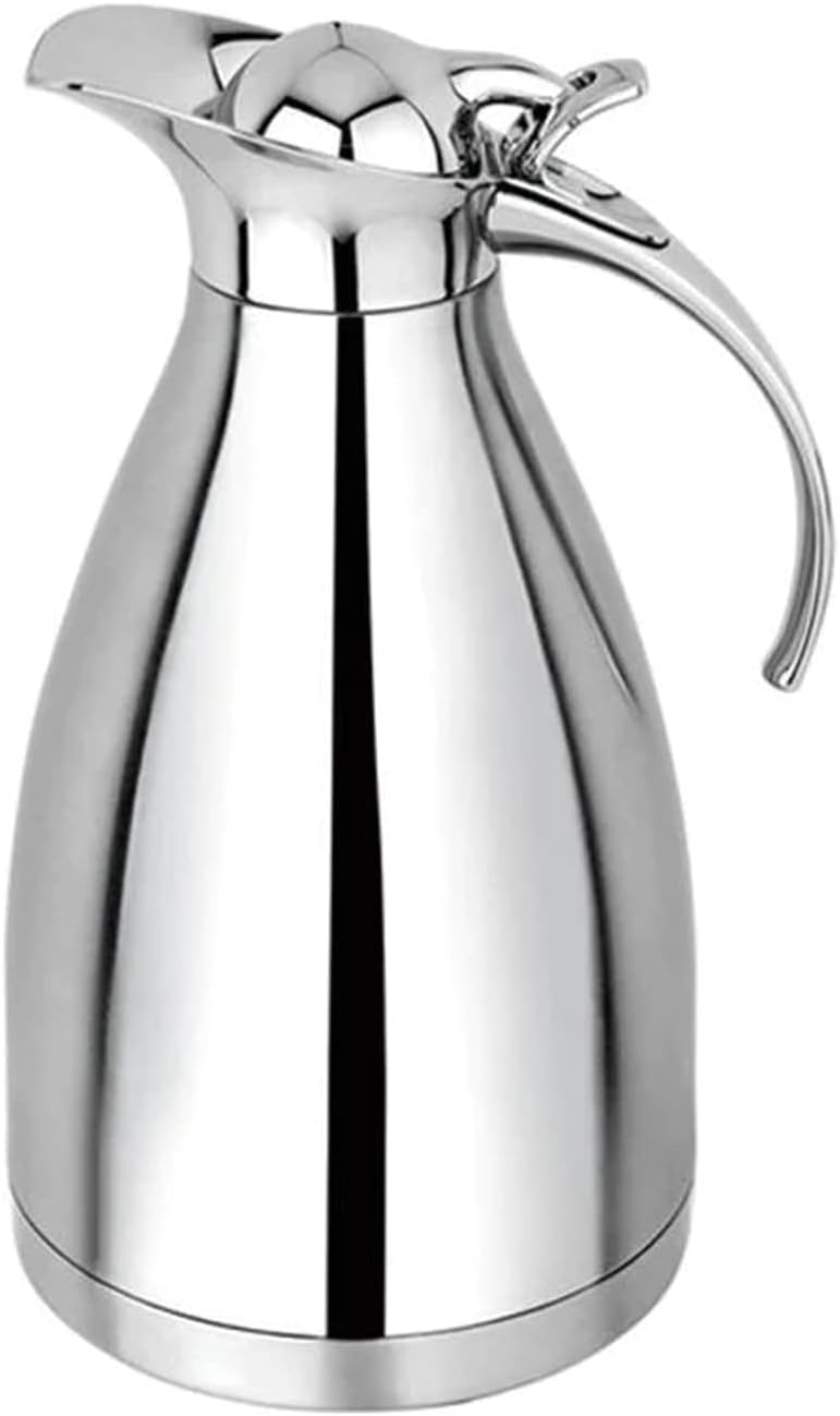 Cuisinox Stainless Steel Thermal Coffee Carafe, Vacuum Insulated for Hot or Cold Beverages, 2 Liters 11" High