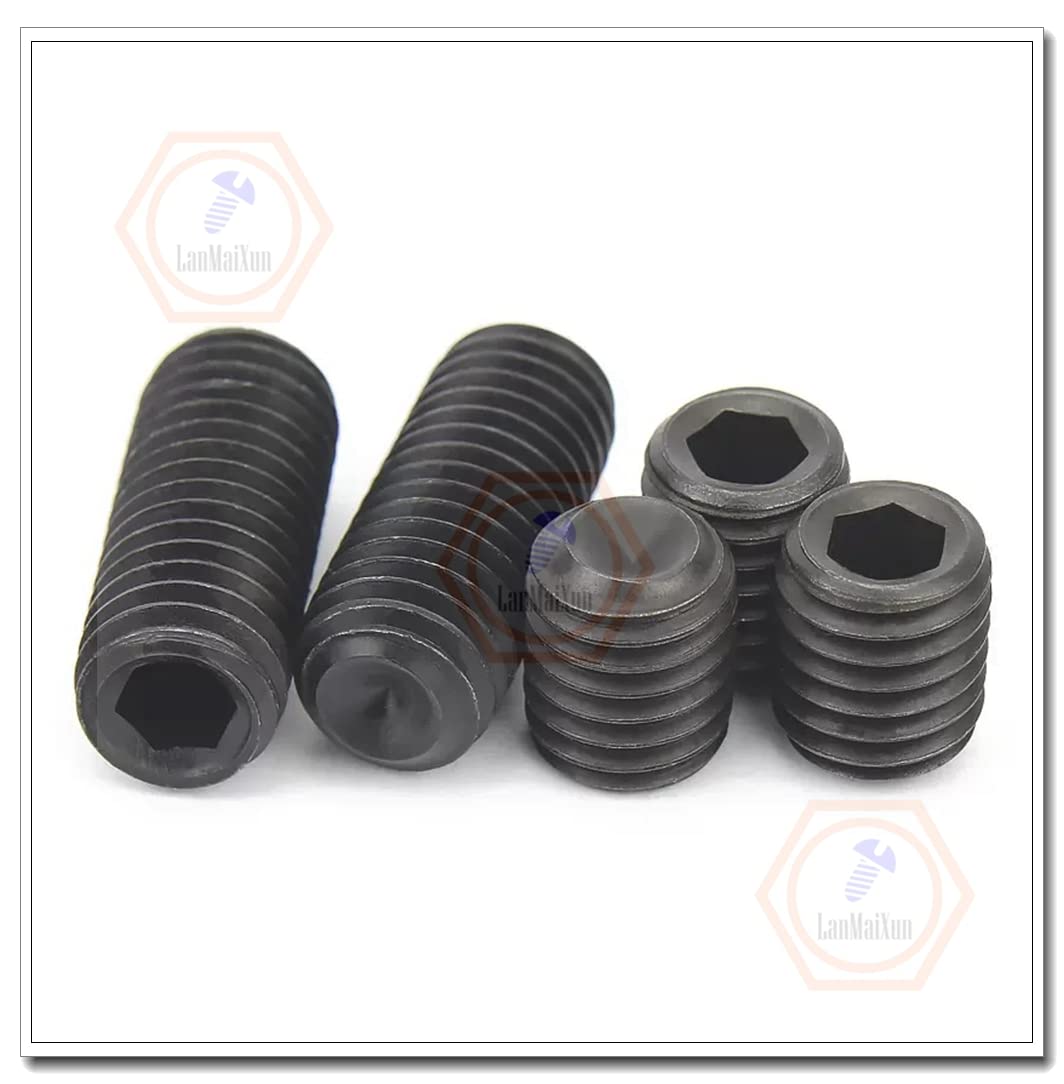 50pcs M10×16mm 12.9 Grade Alloy Steel Allen Socket Set Screws with concave end Set Screw, Stop Screw
