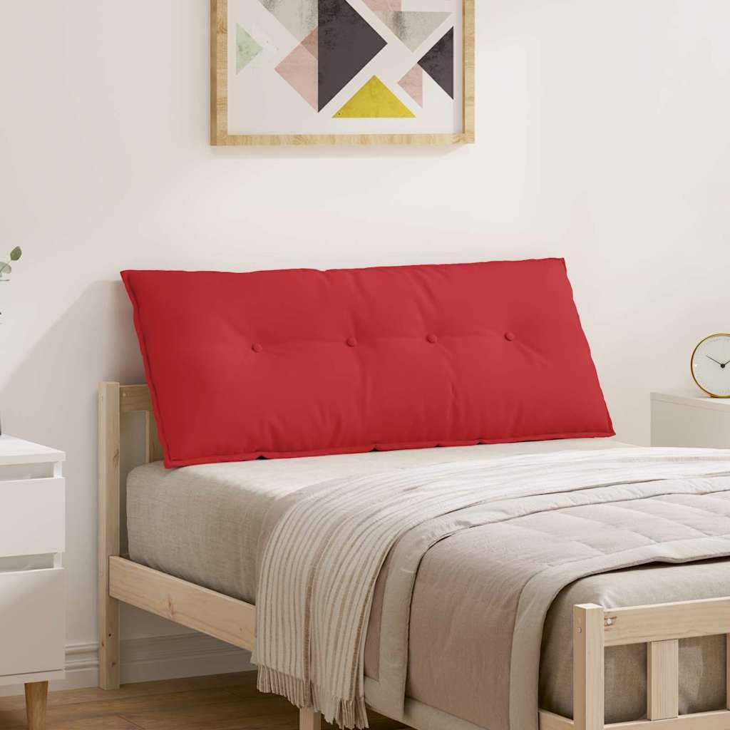 Poduszka pod plecy czerwona tkanina 120 x 19 x 50 cm, ergonomiczna poduszka lędźwiowa z wypełnieniem poliestrowym, podpierająca plecy do biura, sofy, łóżka, fotela i salonu, wygodna pozycja i