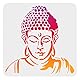 FINGERINSPIRE Buddha Malschablone 30x30cm Aushöhlen Orientalische Buddha Bastelschablone, Wiederverwendbare Buddha Kopf Schablone Zum Malen An Der Wand, Fotoalbum, Papier, Holzschilder
